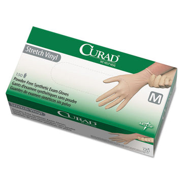 Curad® Stretch Vinyl Exam Gloves, Powder-free, Medium, 150-box freeshipping - TVN Wholesale